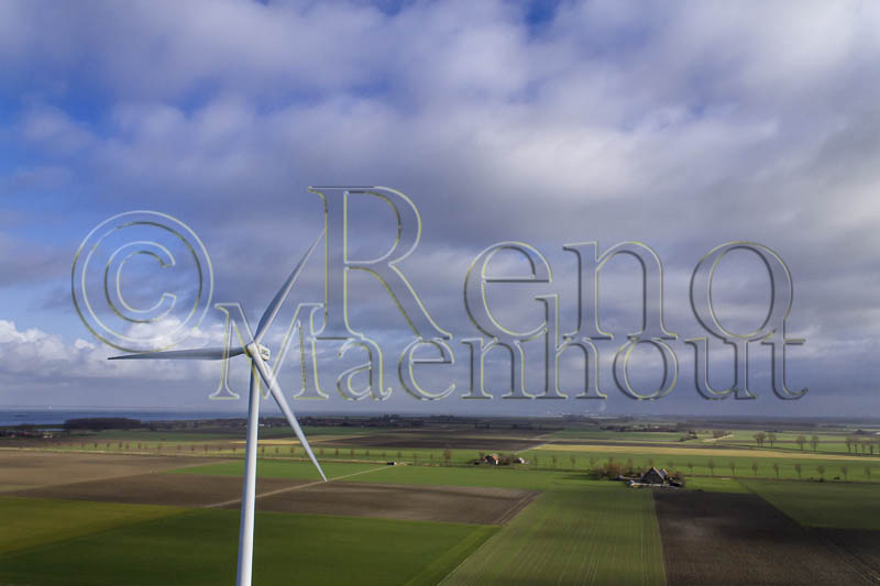 Luchtfoto windmolen Hoofdplaat